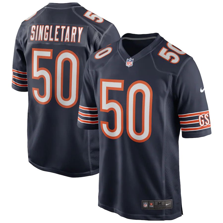 Men Chicago Bears #50 Mike Singletary Nike Navy Game Retired Player NFL Jersey